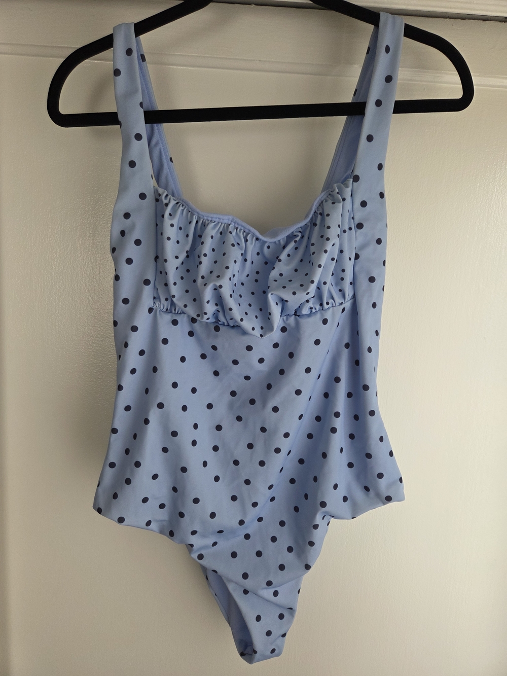 ASOS Light Blue Polka Dot One-Piece Swimsuit SIZE 8